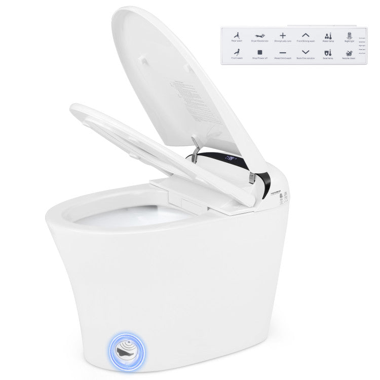 5-Piece Modern Bathroom Suite: Over The Toilet Cabinet + Smart Toilet Bidet + Oval Sink + Floor Cabinet + Clothes Dryer