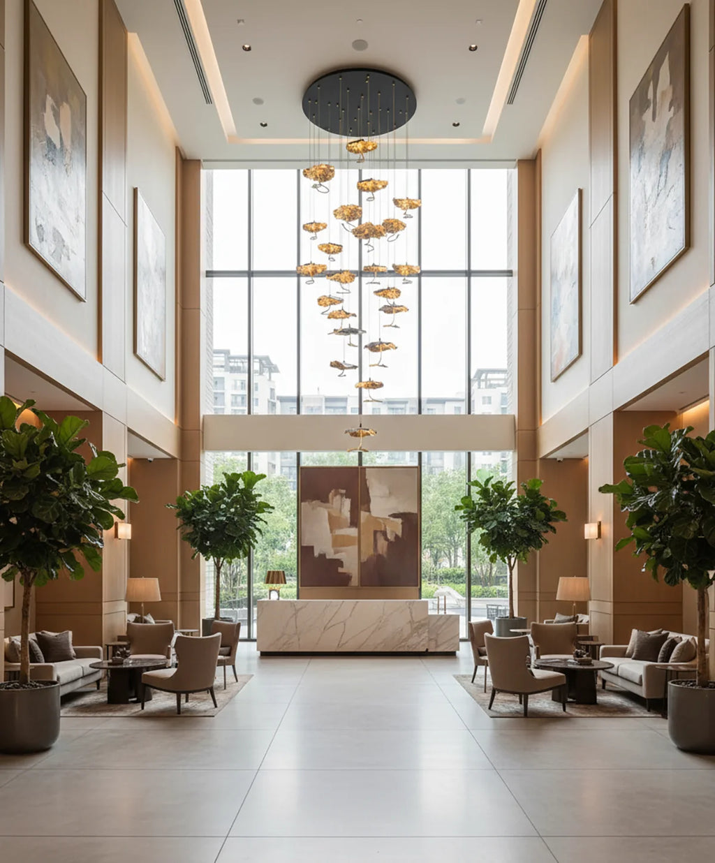 Brass Aviary Constellation Chandelier