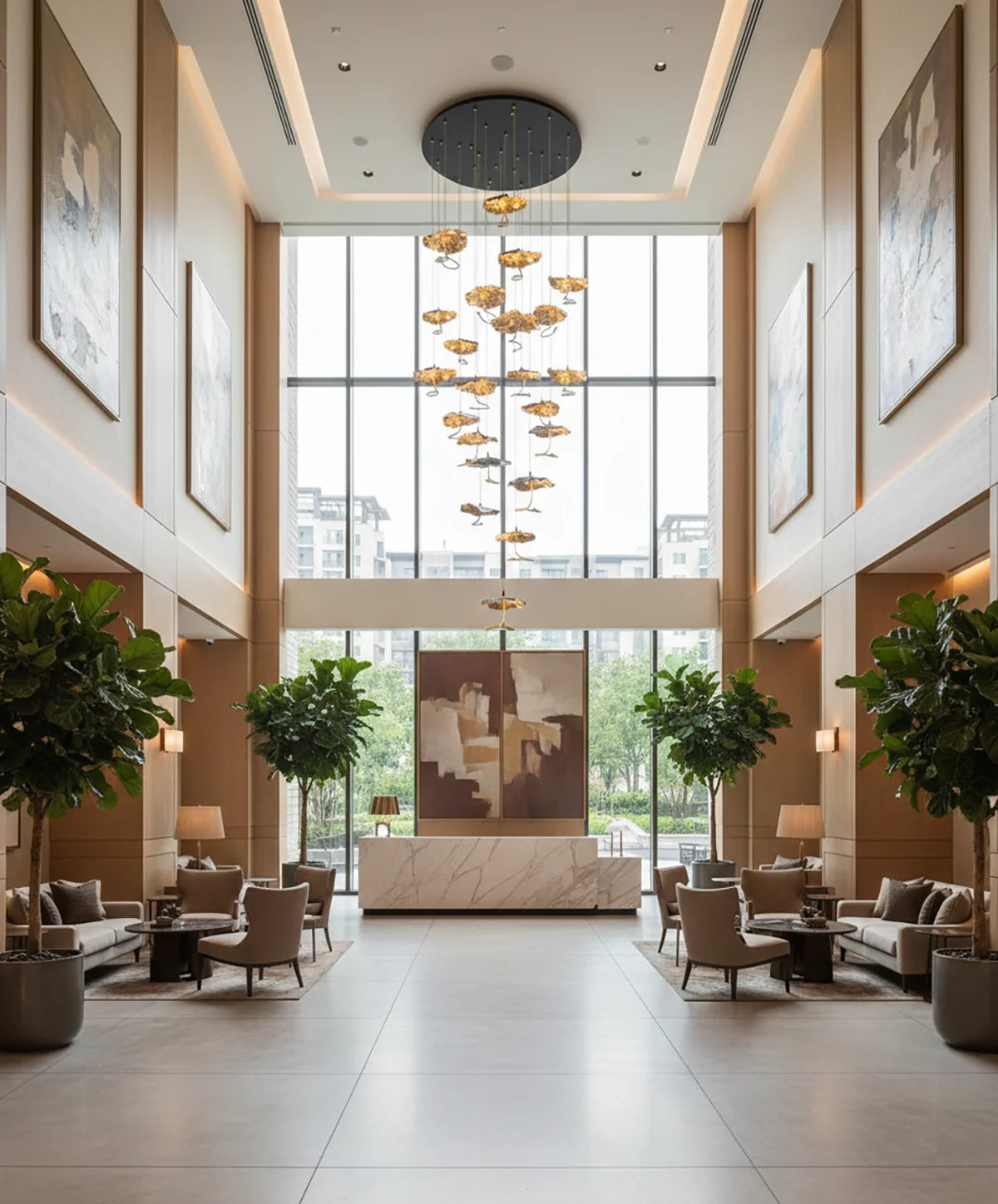 Brass Aviary Constellation Chandelier