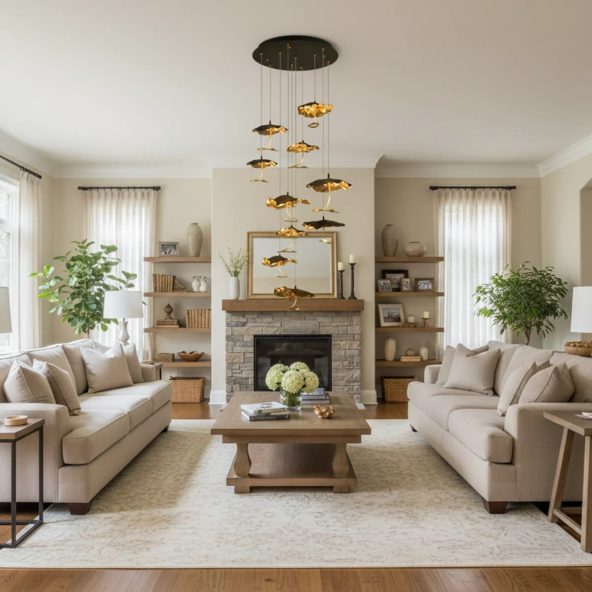 Brass Aviary Constellation Chandelier